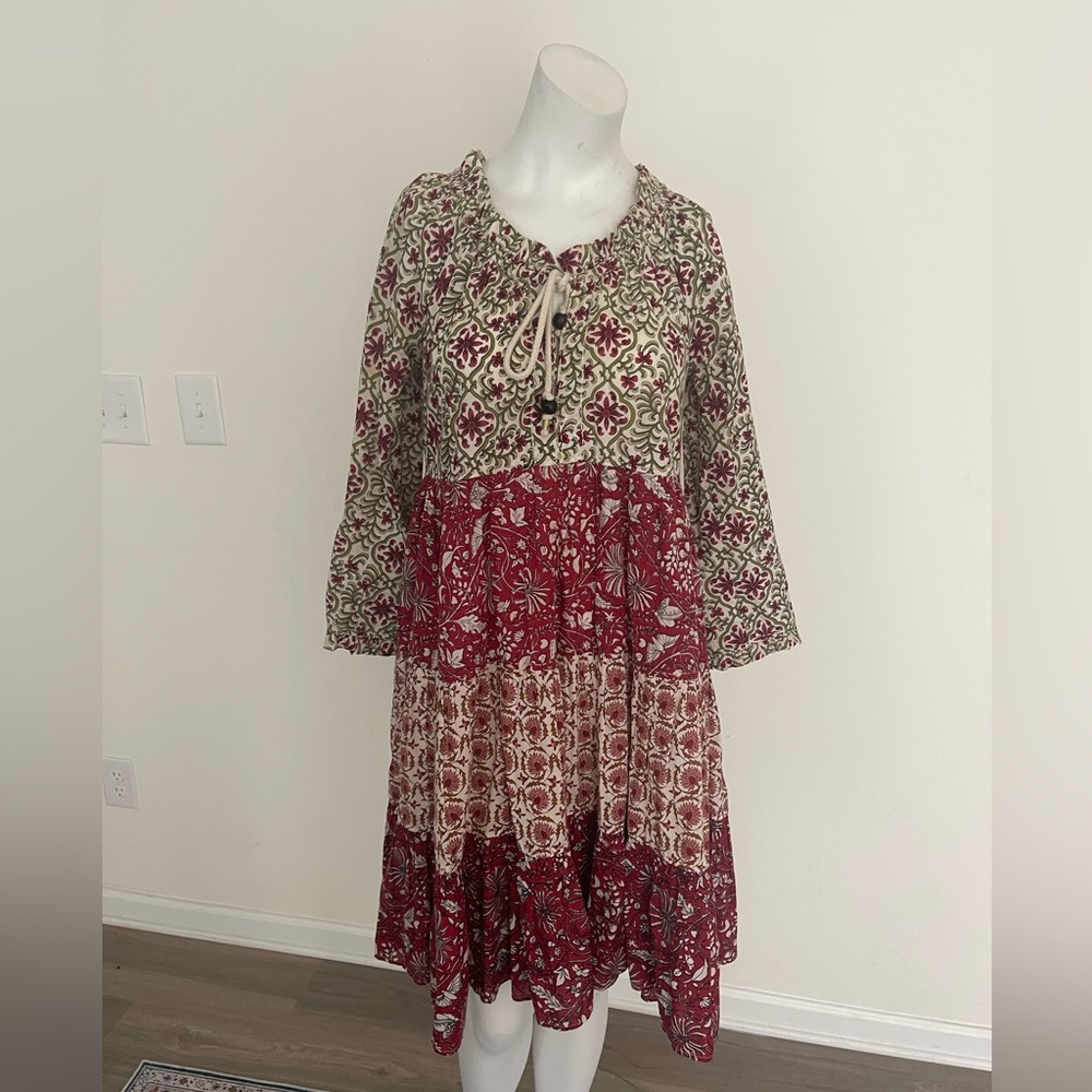 Ro’s garden Bohemian Floral Patchwork Dress size xs